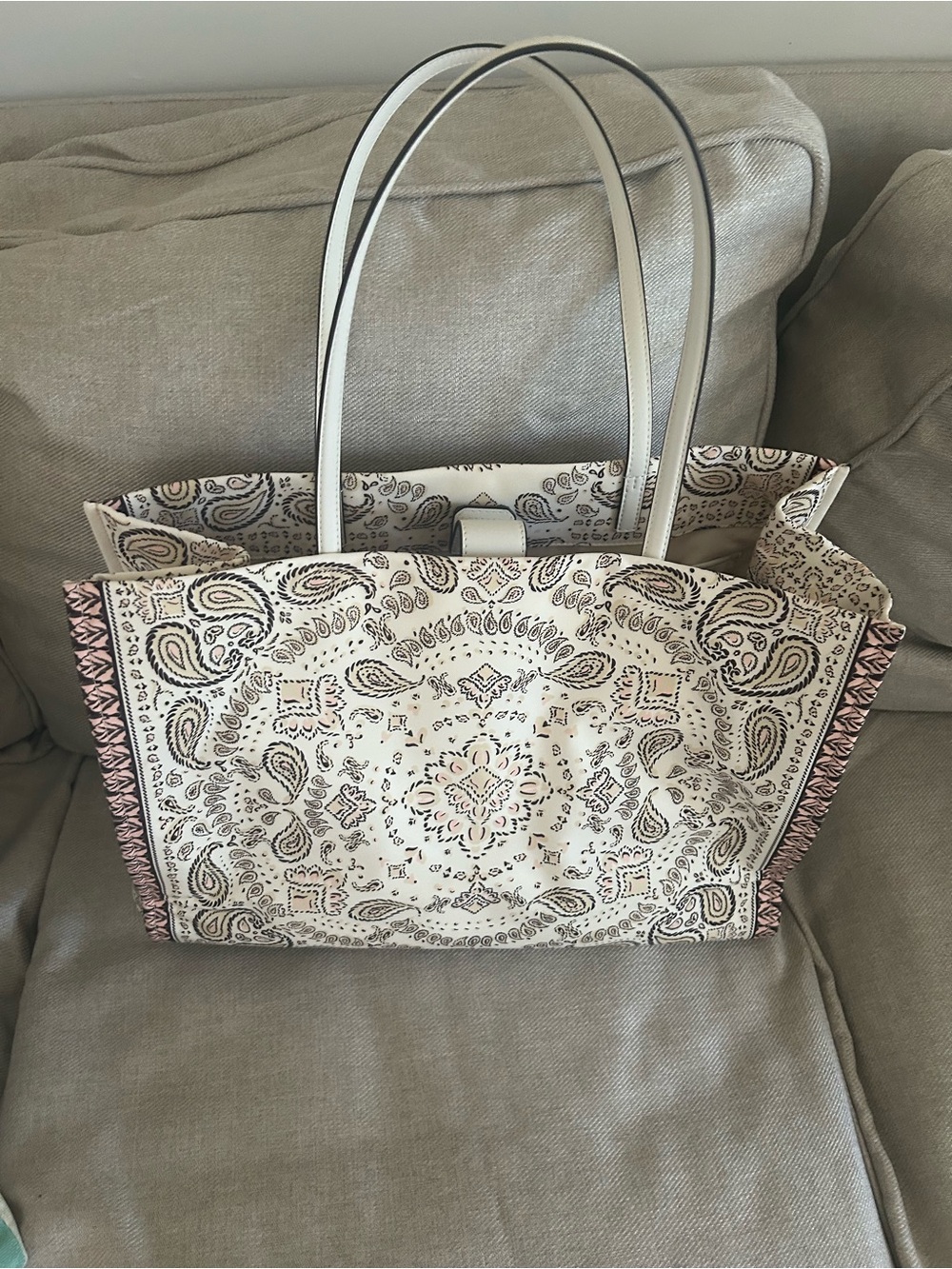 TORY BURCH ELLA large tote bag in pink cockatoo. - Picture 2 of 16